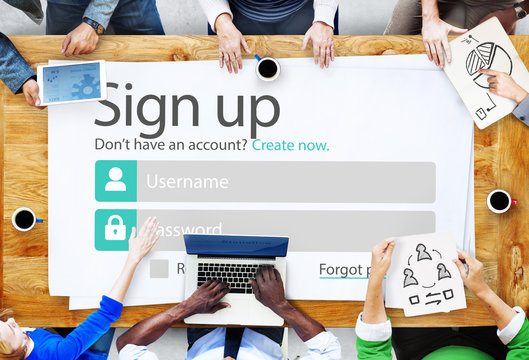 Sign Up Register Online Internet Web Concept