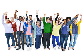 Obraz premium Diversity Casual Team Cheerful Success Community Concept