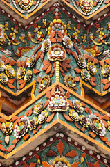 Fototapeta na wymiar Beautiful detail of pagoda at Wat Pho , Bangkok, Thailand.