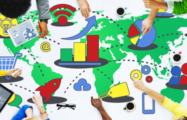 Marketing Global Business Growth Commercial Media Concept