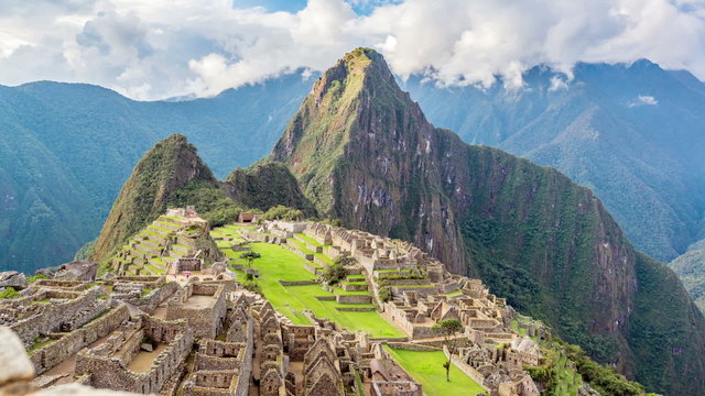 Time Lapse Zooming away from Machu Picchu