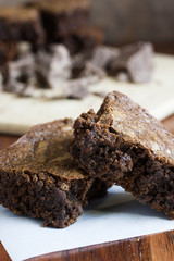 Chocolate Brownies on Parchment