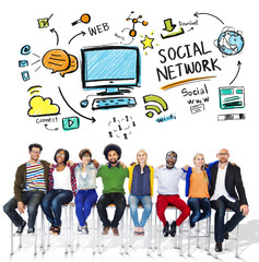 Social Network Social Media Friendship People Diversity Concept