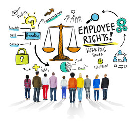 Employee Rights Employment Equality People Rear View Concept