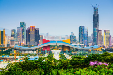 Shenzhen, China Skyline at the Civic Center