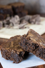 Chocolate Brownies on Parchment