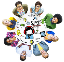 Support Solution Advice Help Care Satisfaction Quality Concept