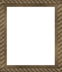 yellow-brown leather handmade  frame