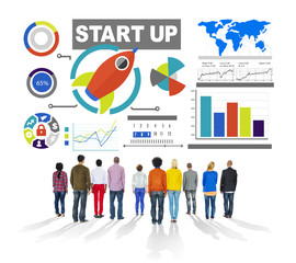 Obraz premium Diversity People Team Start Up Creativity Goals Vision Concept