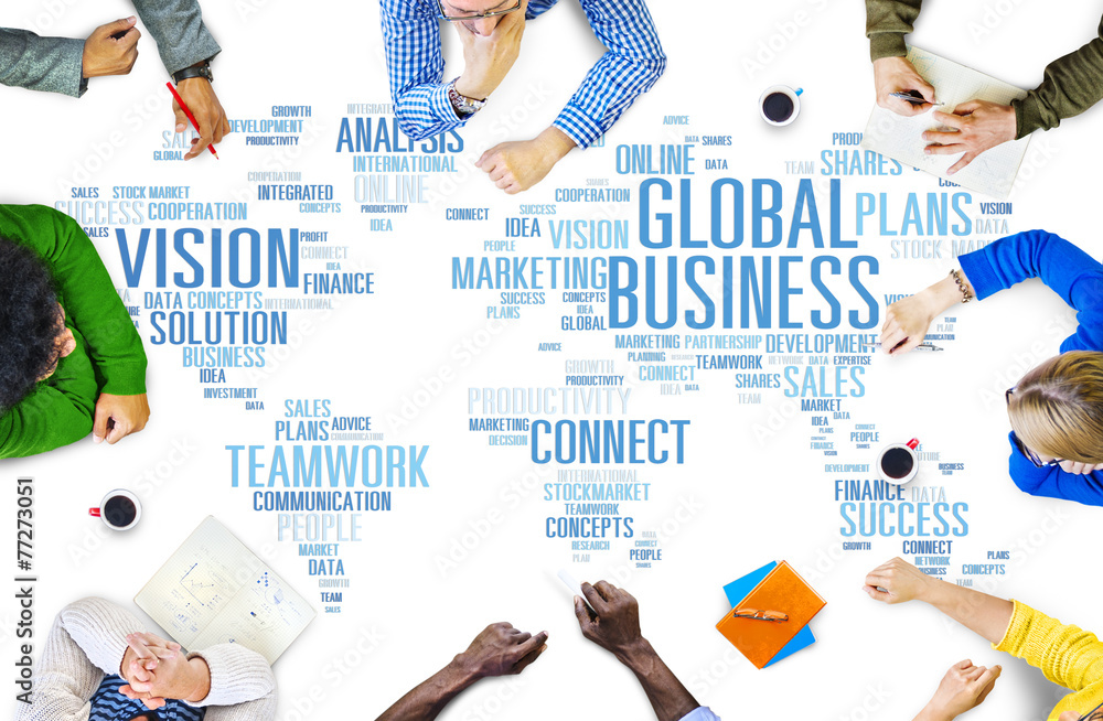 Wall mural global business world commercial business people concept - Wall murals