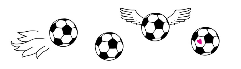 Naklejka premium Football balls