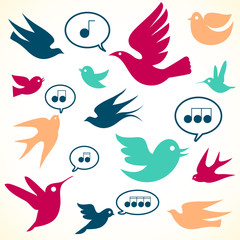 Retro Birds Designs