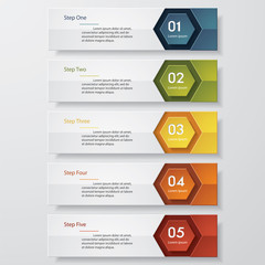Design clean number banners template. Vector.