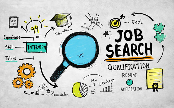 Job Search Qualification Searching Application Concept