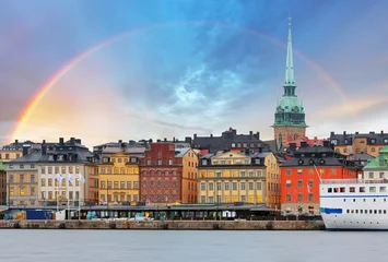 Foto auf Glas Stockholmer Altstadt, Schweden © TTstudio