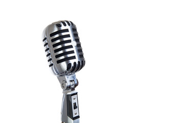 vintage microphone isolated on white