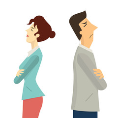 Man and woman conflict