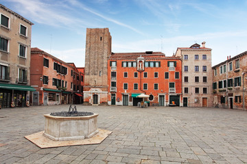 Fototapeta na wymiar Square - Campo Santa Margherita in Venice