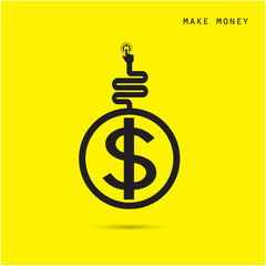 Creative financial and economic logo design template, business a