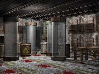 Stara kostnica z zakrwawioną podłogą © Obsidian Fantasy