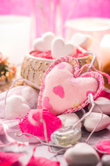 Spa composition Valentines Day heart love body health