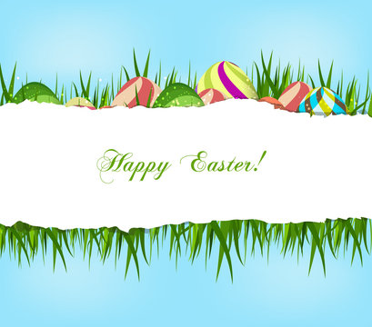 happy easter eggs background