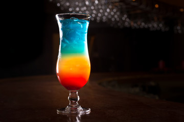 Rainbow cocktail