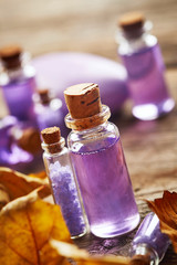 Spa still life with autumn leaves