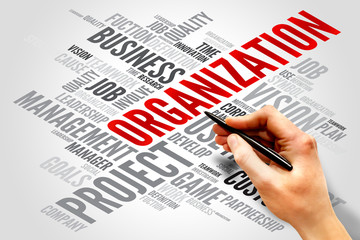 ORGANIZATION word cloud, business concept