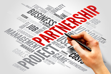 PARTNERSHIP word cloud, business concept