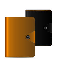 Brown and Black Leather Book