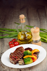 Delicious grilled beef steakes