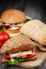 Homemade tasty sandwich