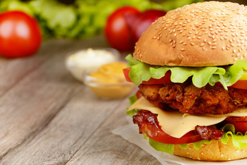 Homemade tasty sandwich