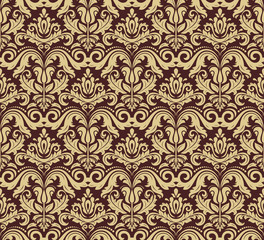 Damask Seamless  Pattern. Orient Background