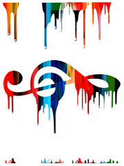 Colorful G-clef design
