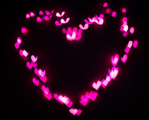 Heart bokeh background, Valentine's day