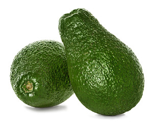 Avocado isolated on a white background.