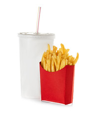 fast food isolated on white background