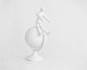 worldwide  - illustration based on own photo image