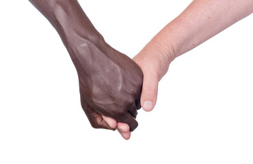 Two multi racial hands