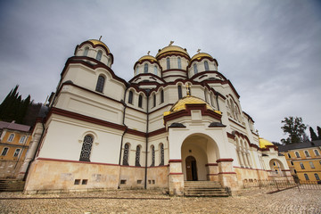 Fototapeta na wymiar Monastery in Novy Afon in Abkhazia