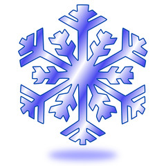 Schnee Schneeflocke Button #150201-03