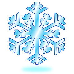 Schnee Schneeflocke Button #150201-04