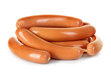 Sausages isolated on a white background