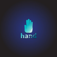 Naklejka na ściany i meble Hand - Isolated On Blue Background - Vector Illustration, Graphic Design, Editable For Your Design