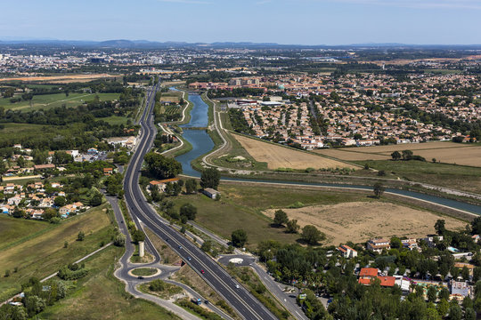 Vue aerienne Agde