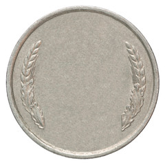 Blank silver coin