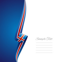 Iceland left side brochure cover vector