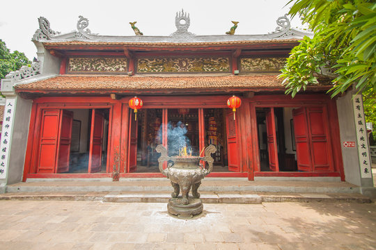 Temple of Jade Mountain at Hoan Kiem Lake - Hanoi, Vietnam